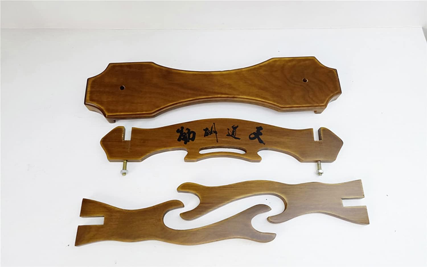 Espada samurái japonesa de madera universal de 2 capas Katana Wakizashi Tanto Soporte Soporte Soporte Display