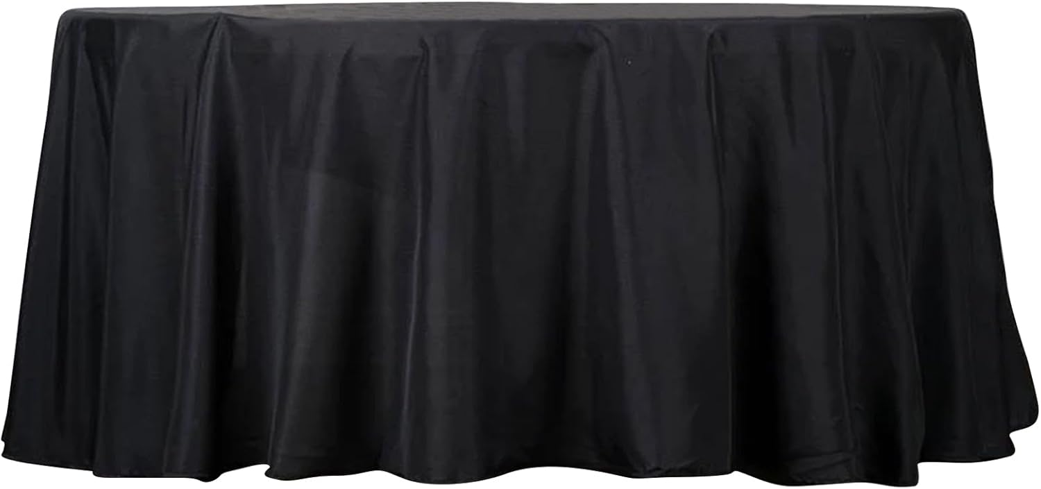 Efavormart 132″ Mantel redondo de poliéster para decoración de bodas, fiestas, banquetes y eventos