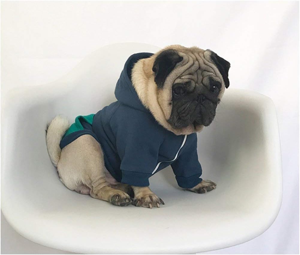 TQFlow Sudadera con capucha para perro, ropa para mascotas, sudadera suave para perro, sudadera de forro polar cálido para perros pequeños y