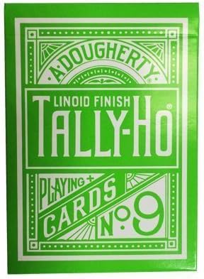 Green Tally Ho Reverse Circle Back Edición Limitada Naipes