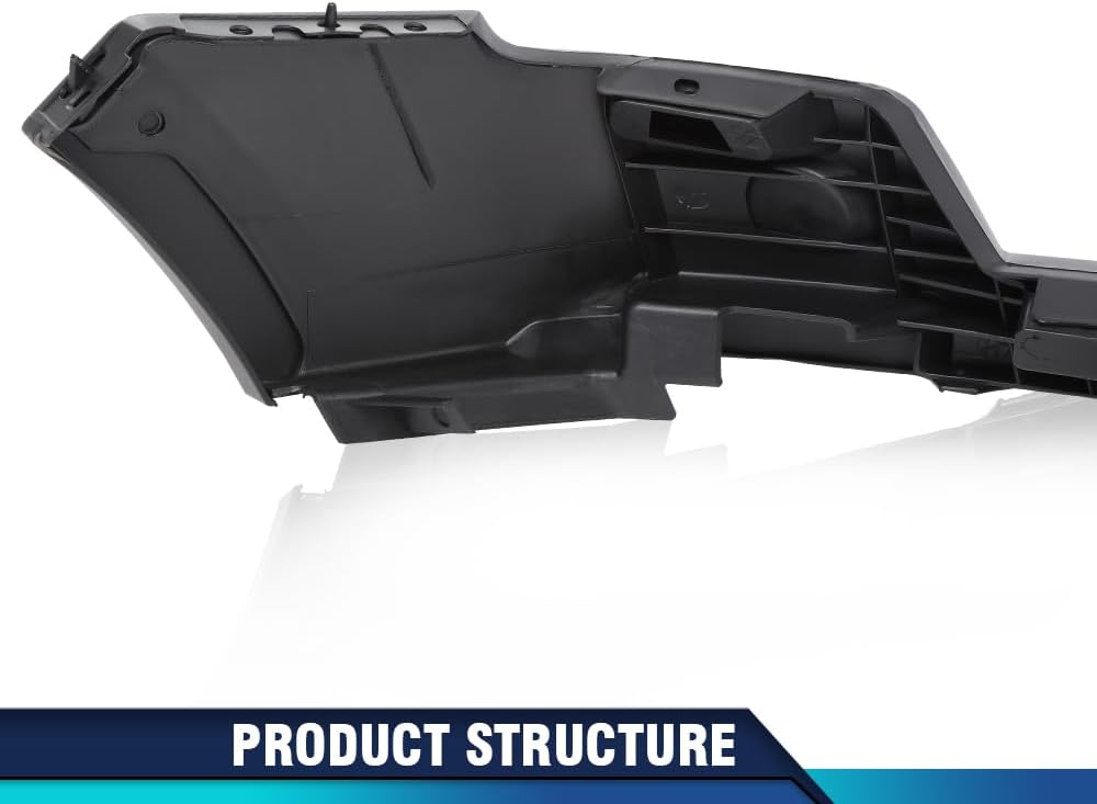 PIT66 Cubierta de parachoques delantero superior negra texturizada compatible con Ford F150 XL 2009-2014 11735587, FO1000643