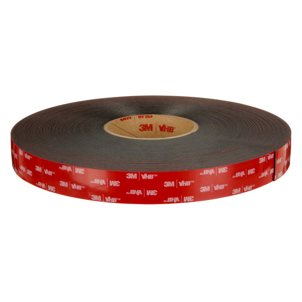 Rollo de cinta 3M VHB 5952 de 1 pulgada x 108 pies, cinta de espuma acrílica de doble cara, cinta de montaje industrial resistente, de alta unión,
