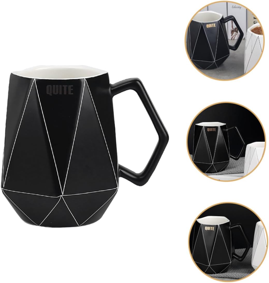TIDTALEO Black Mugs mug Ceramic Coffee Cup Cappuccino Cup porcelain coffee cup white ceramic porcelain tea cup black ceramic tea coffee cups with
