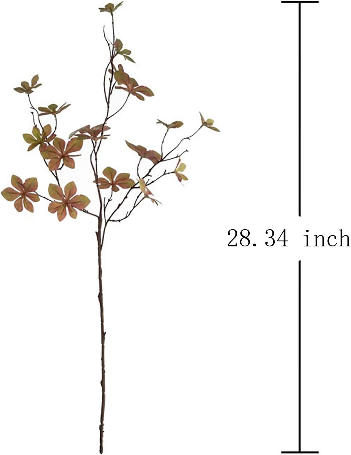 6 tallos de vegetación de otoño falsos, ramas de hojas artificiales de otoño, plantas sintéticas, hojas de eucalipto de seda para interiores y