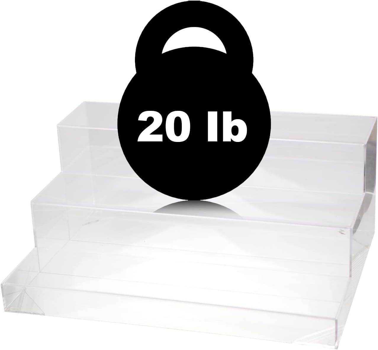 KVMORZE Estante de 3 niveles montado para botellas, expositor de acrílico transparente para joyas, pop, botellas, cupcakescoleccionables, soporte de