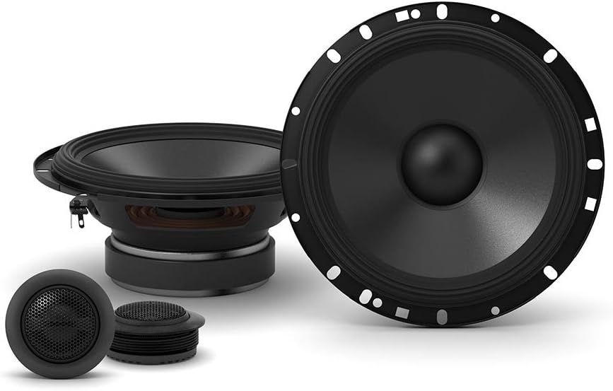 Alpine S-S65C – 2 pares de altavoces componentes de 6.5 pulgadas con amplificador Alpine S-A32F 320W 4-Ch y cableado