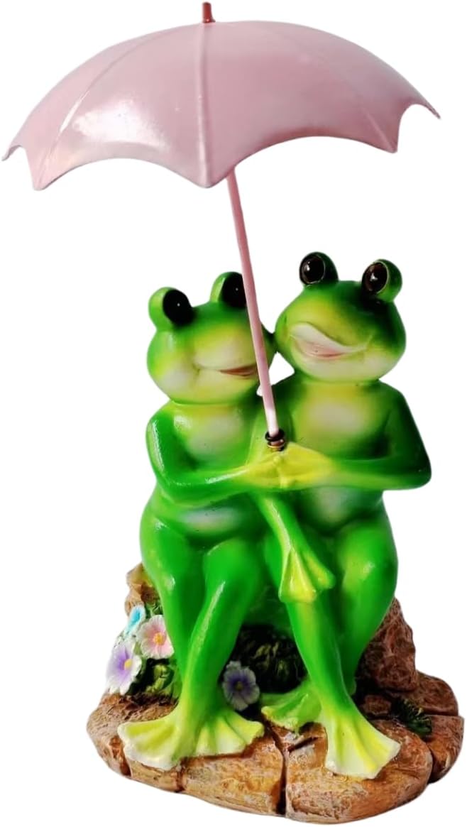 Frog Statue Outdoor Garden Frog Decor Outdoor Statue Garden Resin Couple Frog Statue,Patio Yard Lawn Ornament Decorations Gift,Home Decoration Gifts