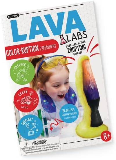 Schylling LAVA Labs – Kit de ciencia de ruptura de color – Experiencias STEM prácticas – Explora el color en una base de lámpara LAVA – A partir de