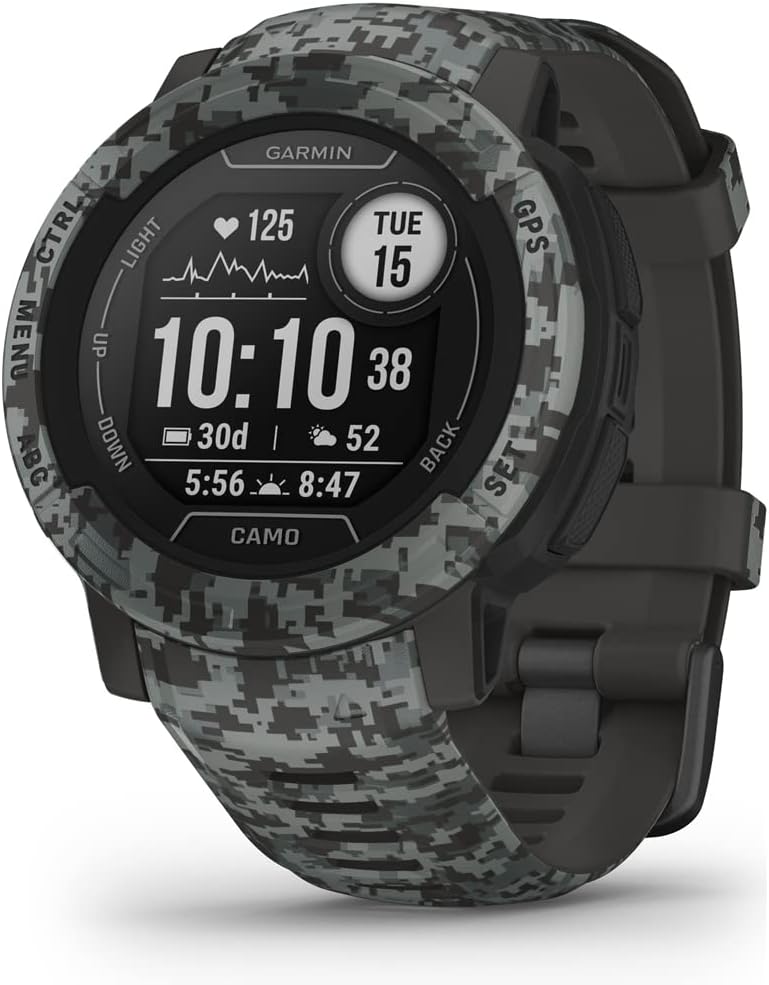 Garmin 010-02626-13 Instinct 2 Camo Edition GPSRastreador de fitness Graphite Camo Bundle con paquete de protección mejorada CPS de 2 años