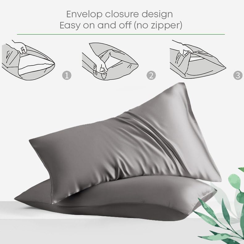 Linenwalas Funda de edredón tamaño individualindividual XL – 100% eucalipto Tencel suave funda de edredón tamaño individual, 2 piezas, incluye 1