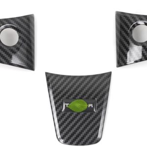 MUGE RACING Tesla 3 Y – Funda para volante de plástico ABS, accesorios para Tesla Model 3Y, accesorios para Tesla Model 3 y Model Y (patrón de fibra MUGE RACING Tesla 3 Y – Funda para volante de plástico ABS, accesorios para Tesla Model 3Y, accesorios para Tesla Model 3 y Model Y (patrón de fibra