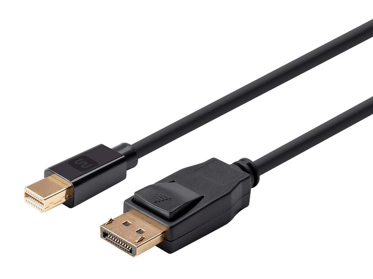 Monoprice 115888 – Cable Mini DisplayPort 1.2 a DisplayPort de 1.5 pies, compatible con 4K, compatible con video 3D, serie seleccionada, color negro