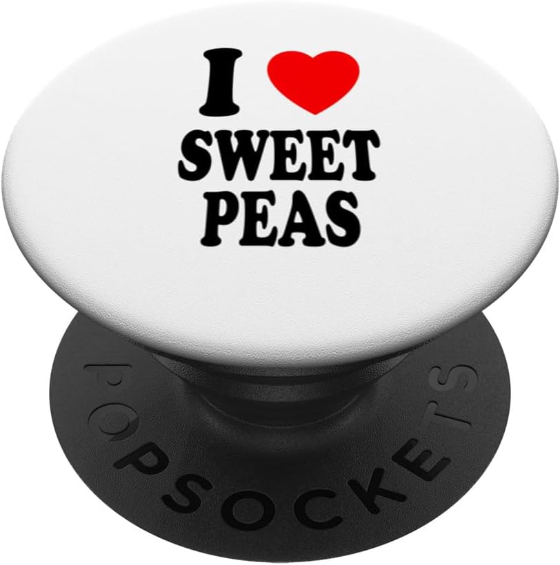 I Heart (Love) Sweet Peas Gardening Botany Botanist PopSockets Standard PopGrip