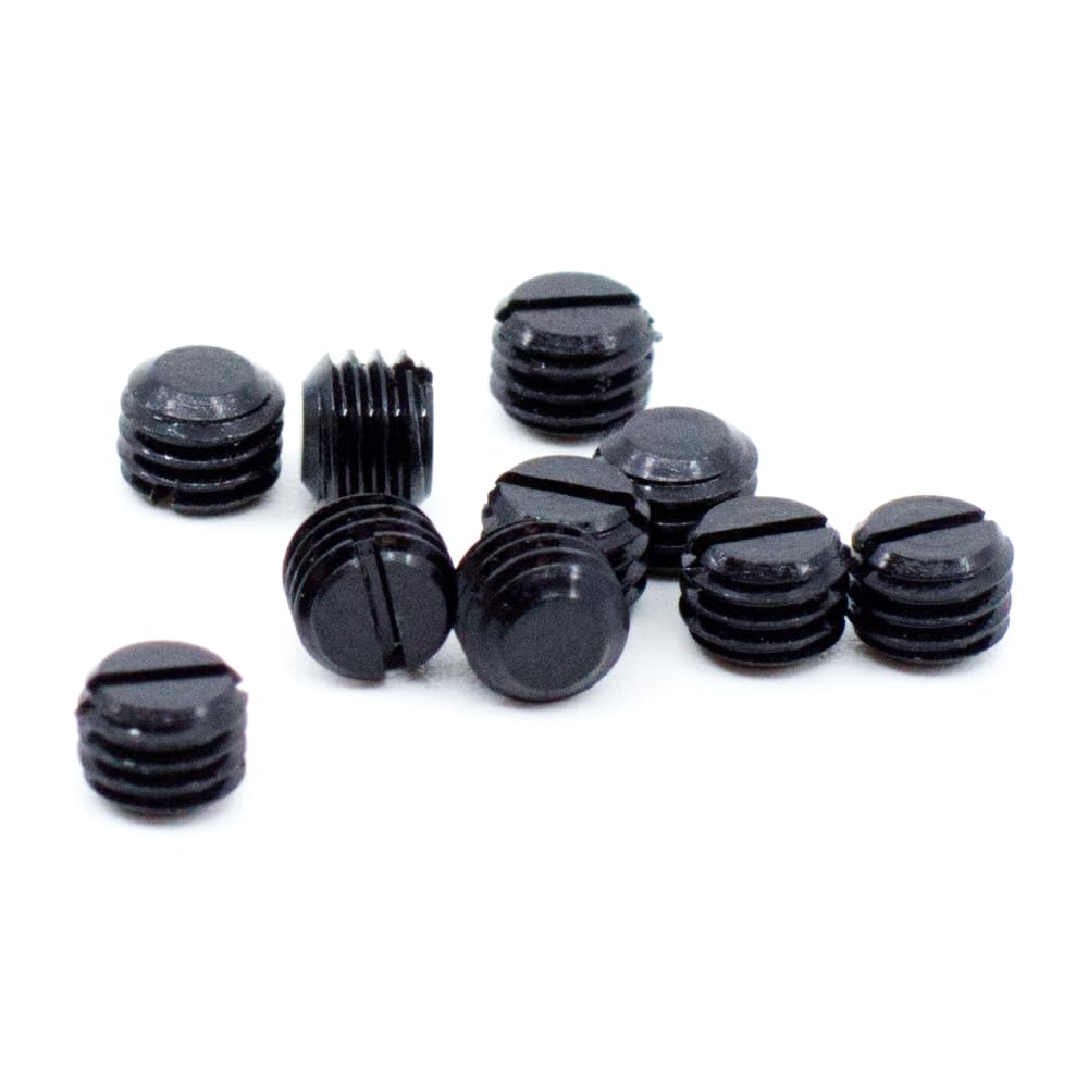 Tornillos de rosca fina ranurados para pistola – 10 piezas (#8-40 x 18″, acero óxido negro)