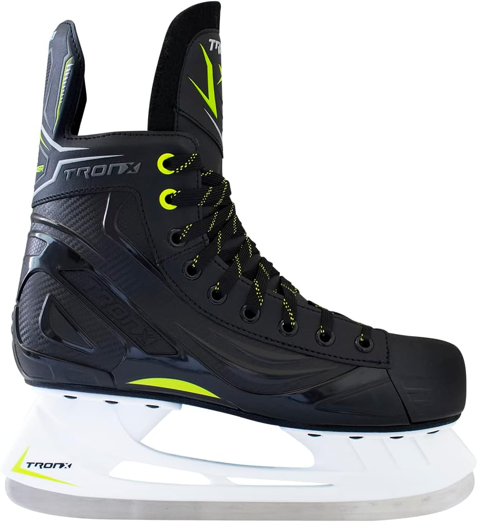 TronX Stryker 2.0 – Patines de hockey sobre hielo para hombres mayores, adolescentes y niños, todos los tamaños para adultos y jóvenes, ideales para