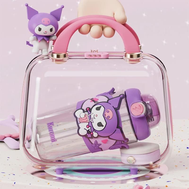Botella de agua de anime para mujeres y niñas, bonita taza de agua aislada, copa deportiva, escuela, al aire libre, viajes, regalo de cumpleaños,
