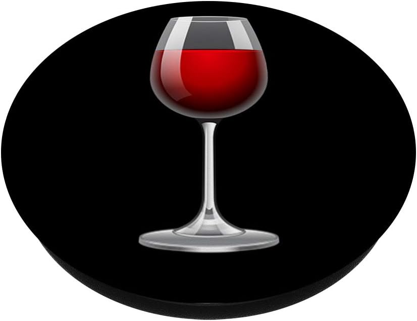 Vino tinto mamá cumpleaños Navidad vacaciones negro PopSockets intercambiables PopGrip