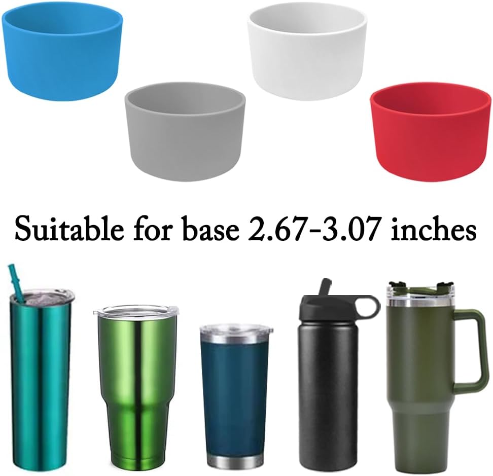 DanziX Funda protectora de silicona compatible con Stanley Quencher de 40 onzas, 30 onzas, 20 onzas, 8 fundas protectoras compatibles con accesorios