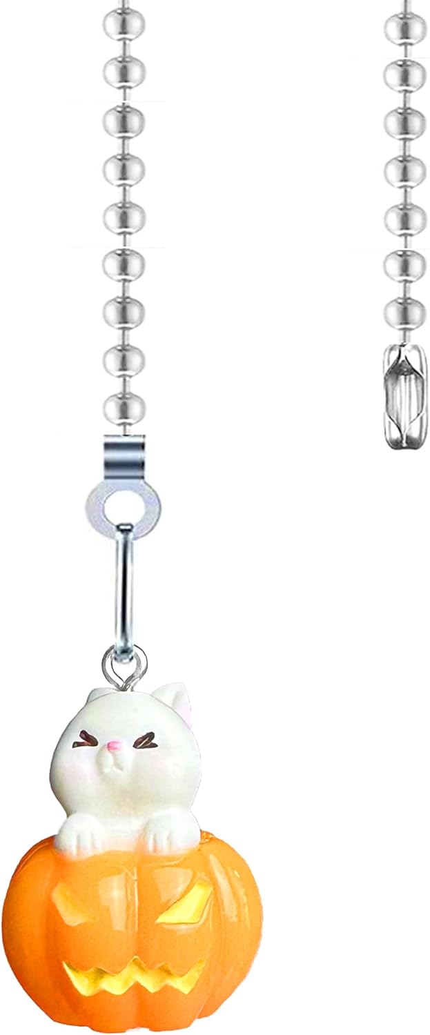 Hyamass Extensor de cadena para ventilador de techo, extensión de cadena de 12 pulgadas, adorno de cadena de ventilador de techo de Halloween con