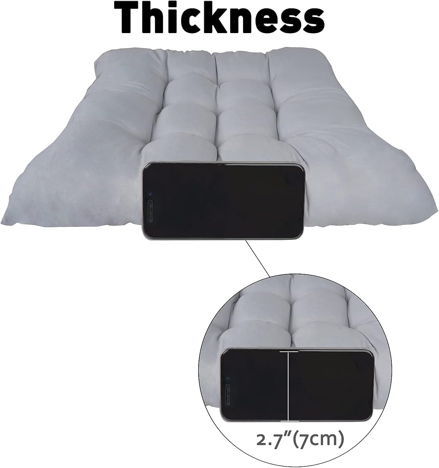 ELFJOY Paquete de 4 cojines para sillas de comedor de 17 x 17 pulgadas, cojines de asiento para sillas de cocina, suaves y cómodos, cuadrados con