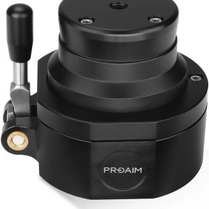 PROAIM Adaptador giratorio de 360 EuroElemac para Euro Mount Cine Dolly, Bazooka, JibCrane Etc. Suave giro de 360, con freno de rotación. Robusto y PROAIM Adaptador giratorio de 360 EuroElemac para Euro Mount Cine Dolly, Bazooka, JibCrane Etc. Suave giro de 360, con freno de rotación. Robusto y