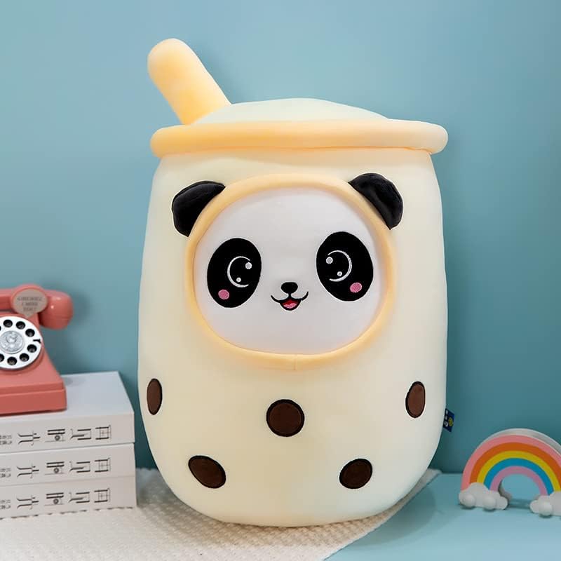 KEDE – Divertida almohada de peluche de personaje de caricaturas juguete de felpa con forma de taza de té Boba, almohada con forma de taza de té