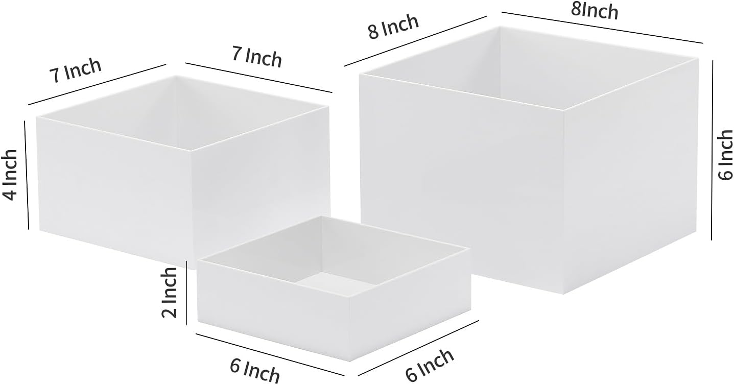 Conjuntos de 3 suministros de catering de acrílico, soporte de exhibición de buffet para alimentos, soportes de exhibición para fiestas, mesa de