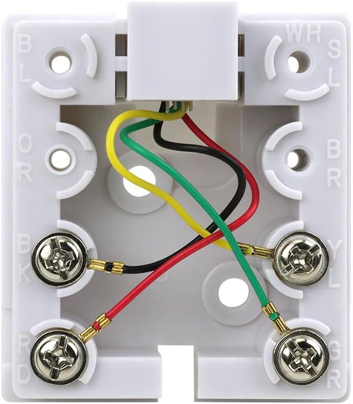 Skywalker Conector de teléfono modular de montaje en superficie (blanco)