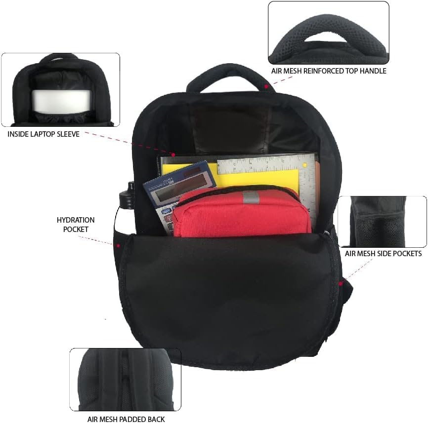 STAR WARS Mochila con licencia oficial para niños, funda de poliéster duradera para laptop, correas ajustables de 17 pulgadas de alto x 12 pulgadas