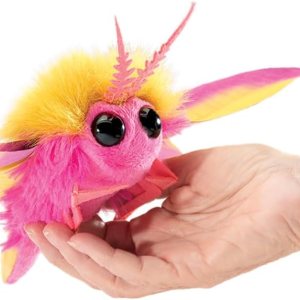 Folkmanis Mini marioneta de dedo de polilla de arce rosa Folkmanis Mini marioneta de dedo de polilla de arce rosa