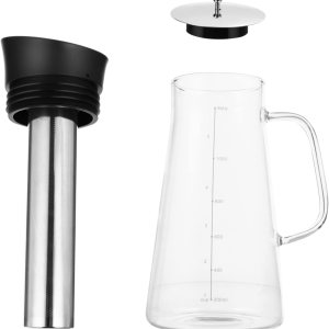 KICHOUSE Jarra de filtro de hojas sueltas, cafetera de café en frío, cafetera de café expreso, infusor de té helado, vidrio para verter la tetera de KICHOUSE Jarra de filtro de hojas sueltas, cafetera de café en frío, cafetera de café expreso, infusor de té helado, vidrio para verter la tetera de