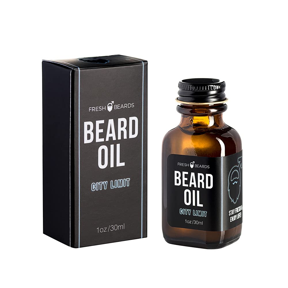 City Limit – Aceite para barba – Fragancia de madera de teca y lavanda – Aceite perfumado para barba y bigote para hombre – Hidratante calmante y