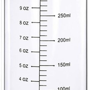 Vaso de vidrio graduado, vaso medidor de vidrio de borosilicato alto para ancianos, principiantes, pérdida de peso, vidrio transparente recto con Vaso de vidrio graduado, vaso medidor de vidrio de borosilicato alto para ancianos, principiantes, pérdida de peso, vidrio transparente recto con