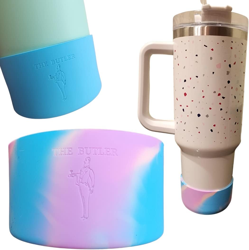 Parachoques para botella de agua, parachoques de botella de agua, silicona de grado alimenticio, se adapta a tazas de 12 oz – 40 onzas, funda