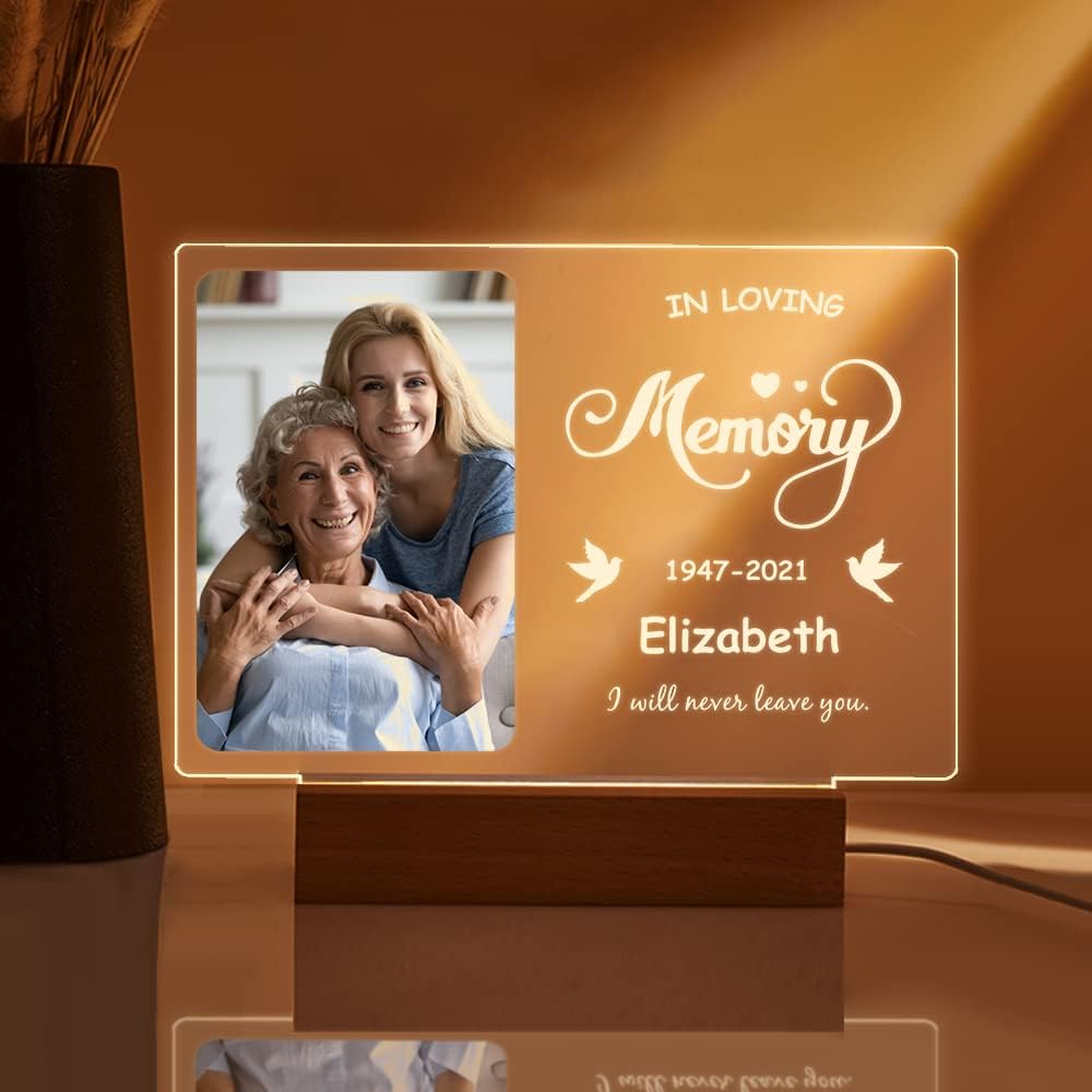 VEELU Regalos conmemorativos personalizados para la pérdida de mamá, regalos personalizados en memoria de un ser querido, regalos de condolencias,