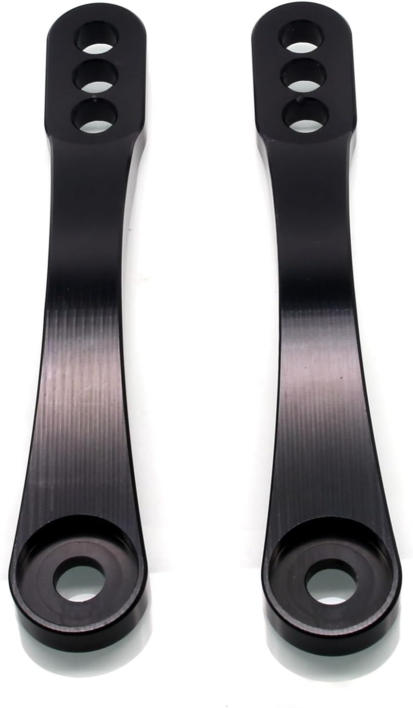 MZS Eslabones de bajada de motocicleta, kit de suspensión trasera de eslabones de caída, accesorios ajustables, color negro, compatible con ZX14