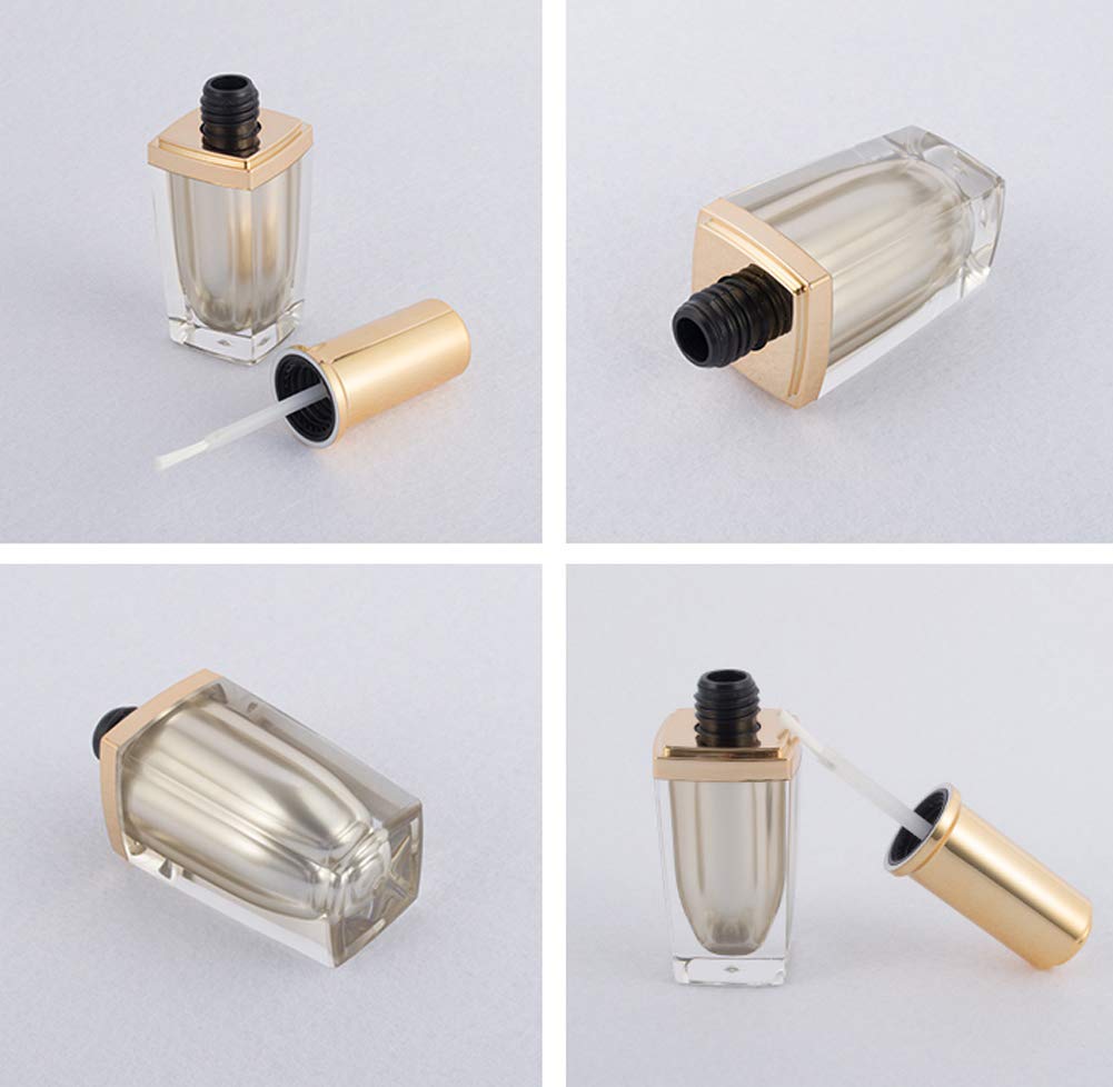 2 botellas de esmalte de uñas acrílicas de alta calidad, 0.3 fl oz0.34 onzas, transparente, vacío, recargable, contenedor de manicura, capa
