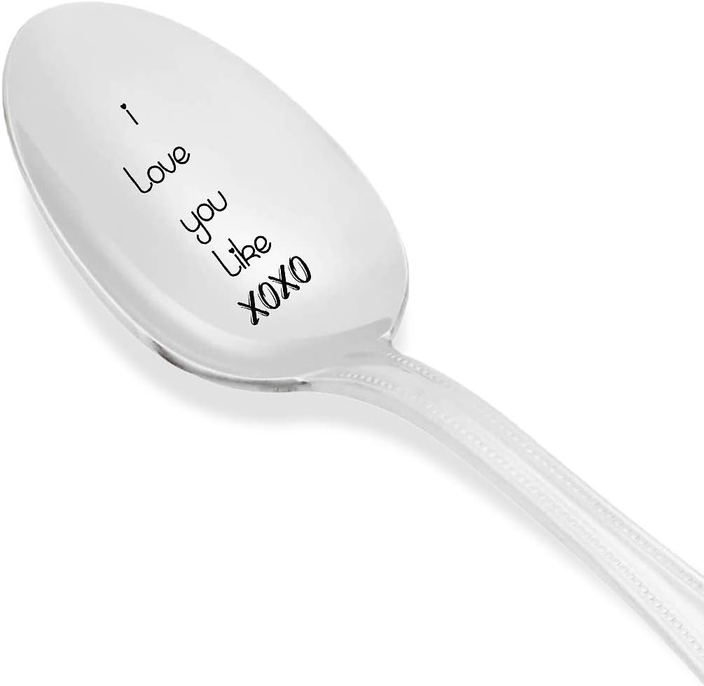 I Love You Like xoxo – Cuchara grabada para café o té – Cuchara grabada para tu verdadero amor – Regalo de propuesta – Regalo para él – Regalo para