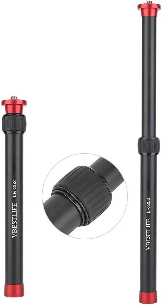 Tubo de extensión de trípode, poste de extensión de cardán, varilla de extensión de monopod de montaje de trípode de aleación de aluminio para