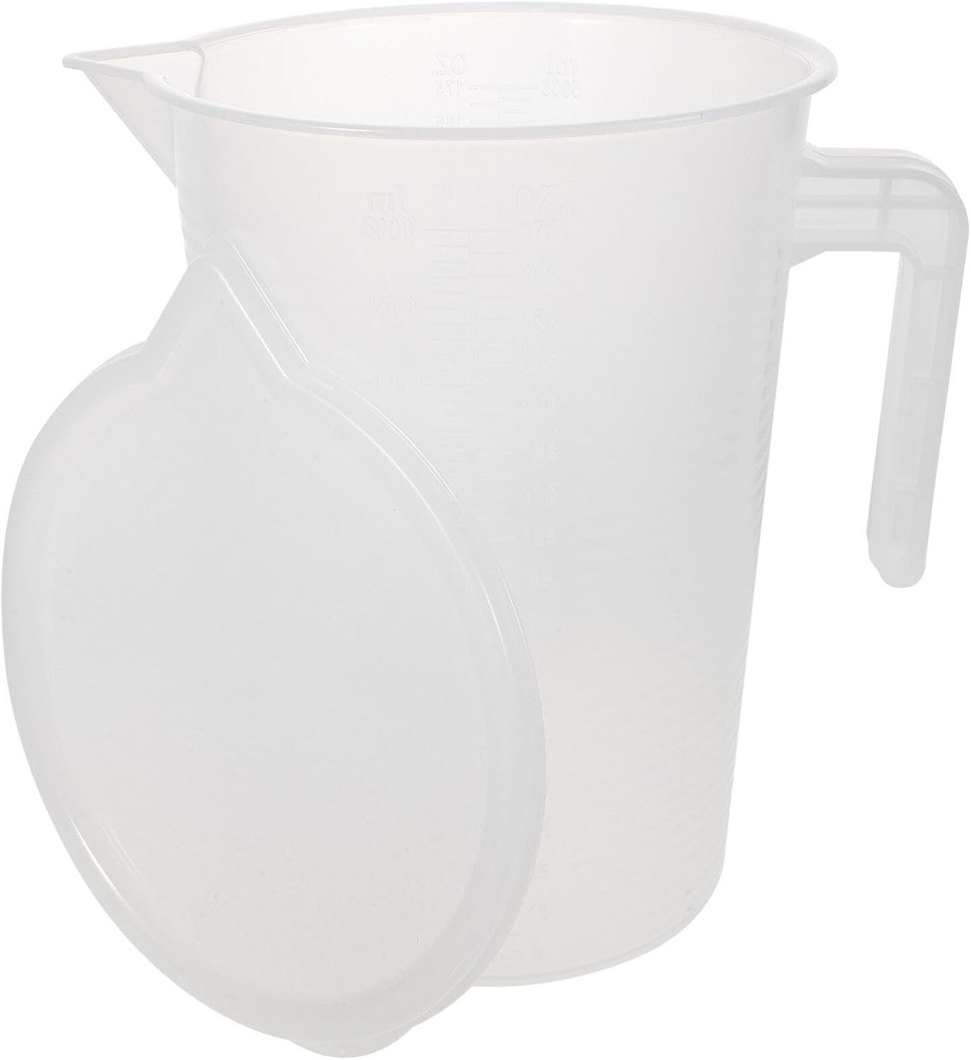 Jarras medidoras de leche jarra de medición de plástico de 5 l, jarra de mezcla graduada, cilindro grande, taza medida, taza de leche líquida,