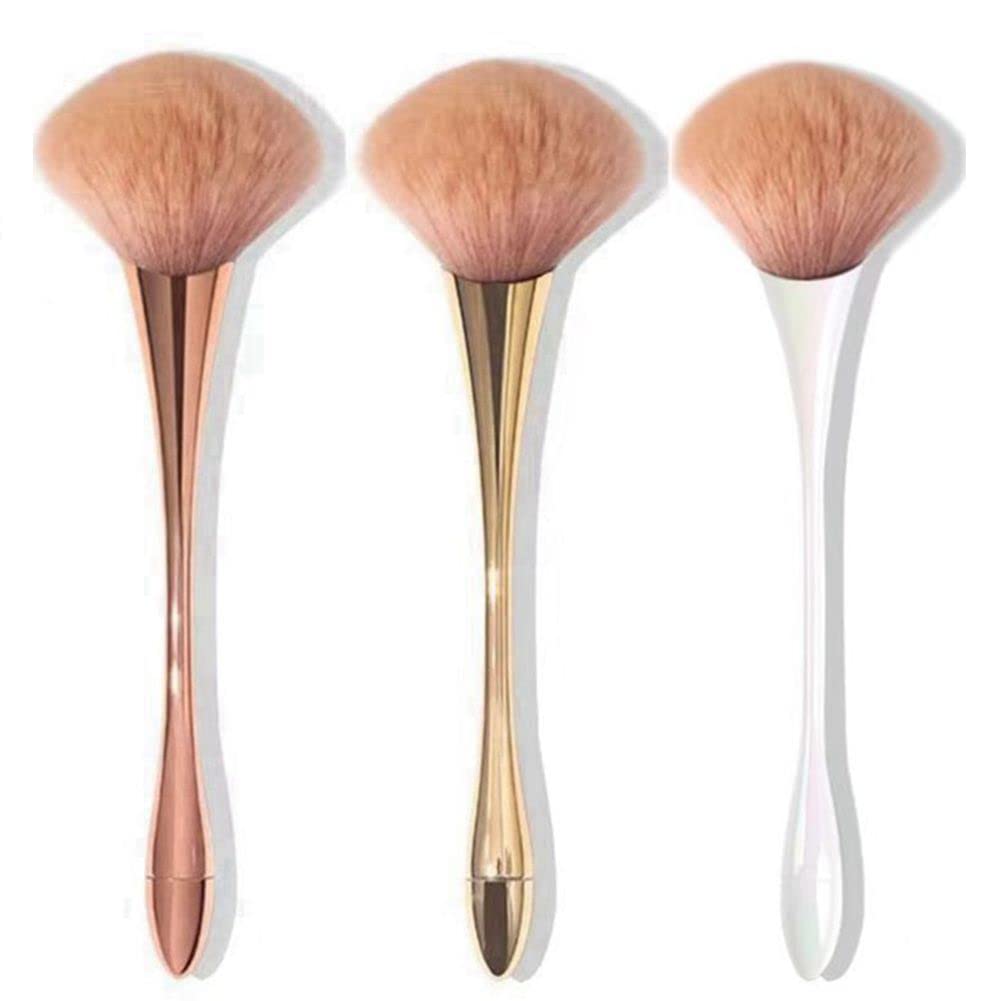 3 piezas de cepillo removedor de polvo para arte de uñas, cepillo suave acrílico para manicura y arte de uñas, cepillo limpiador de polvo para