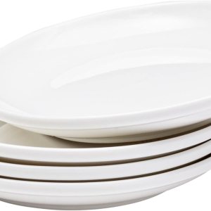 Vikko Plato de postre, juego de 4 platos blancos, porcelana fina, platos de postre apilables de 6 pulgadas, apto para lavavajillas Vikko Plato de postre, juego de 4 platos blancos, porcelana fina, platos de postre apilables de 6 pulgadas, apto para lavavajillas