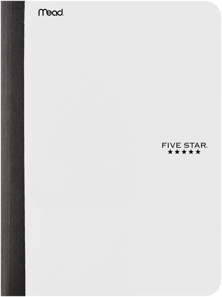 Five Star Libro de composición, cuaderno, con bolsillo, papel rayado universitario, 100 hojas, 9-34″ x 7-12″, color seleccionado para ti, 1 unidad