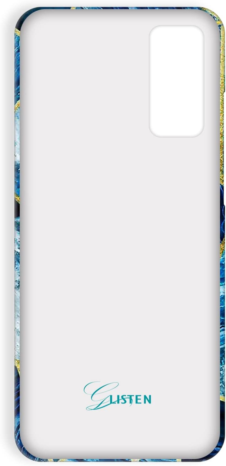 Glisten – Funda para Samsung Galaxy S20 FE 2022, S20 FE (4G  5G) – Diseño geométrico de mármol azul impreso delgado y lindo plástico duro funda
