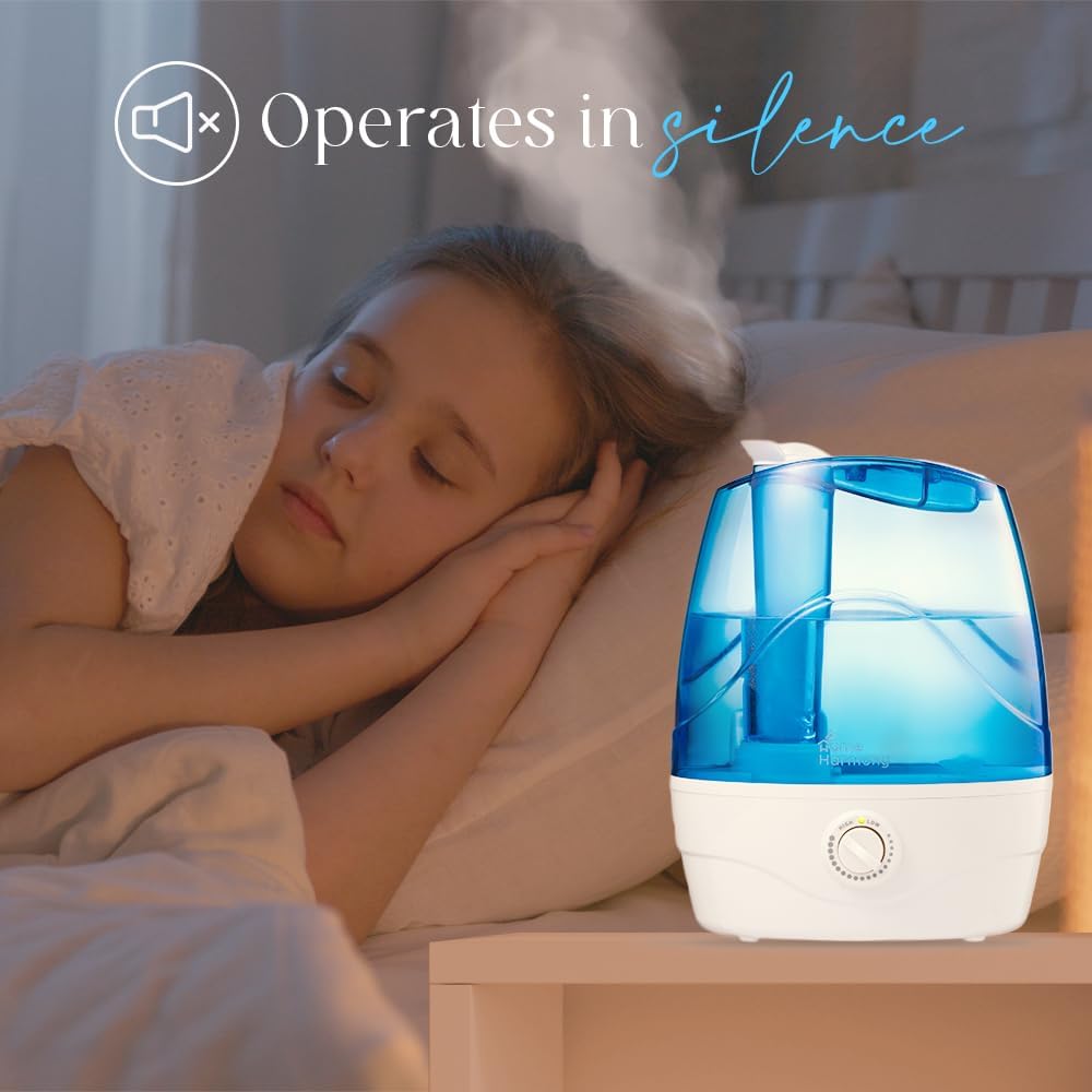 Humidificadores de niebla fría para dormitorio, humidificador de habitación grande de 3.5 L, humidificador personal con boquilla giratoria de 360