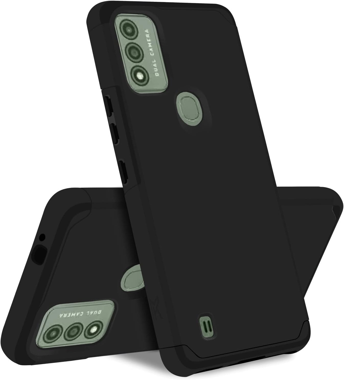 TJS Funda compatible con Wiko Voix, híbrida de doble capa (compatible con montaje magnético), a prueba de golpes, protección contra caídas, contra