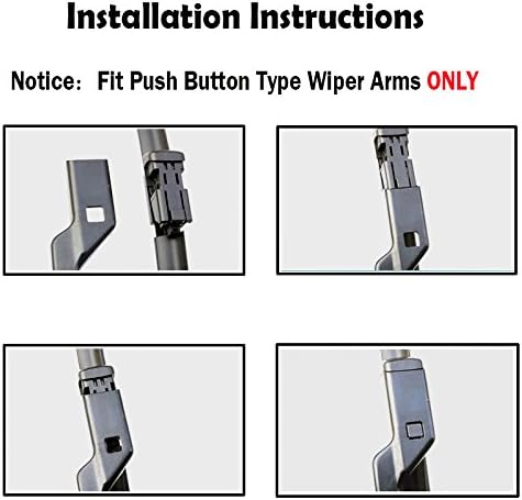 XUKEY Limpiaparabrisas delantero de 26 pulgadas y 17 pulgadas, ajuste personalizado para Cadillac SRX MK2 2010-2016 para Jaguar XE 2015-2020 (juego