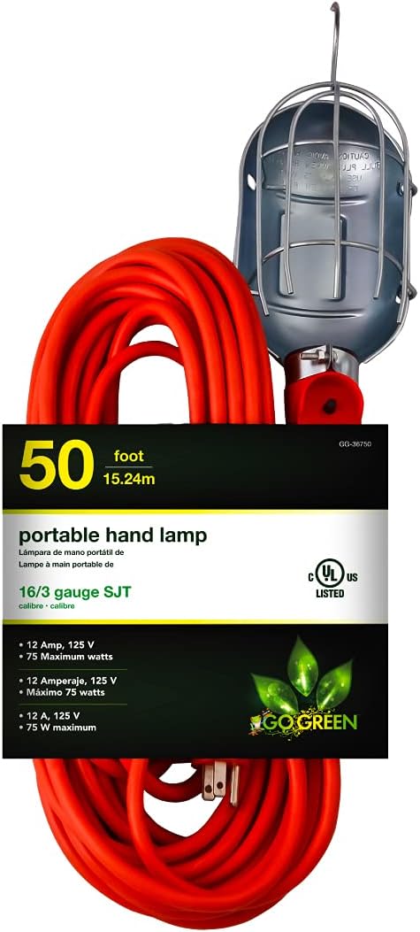 GoGreen Power (GG-36750) 163 50′ Lámpara de mano portátil