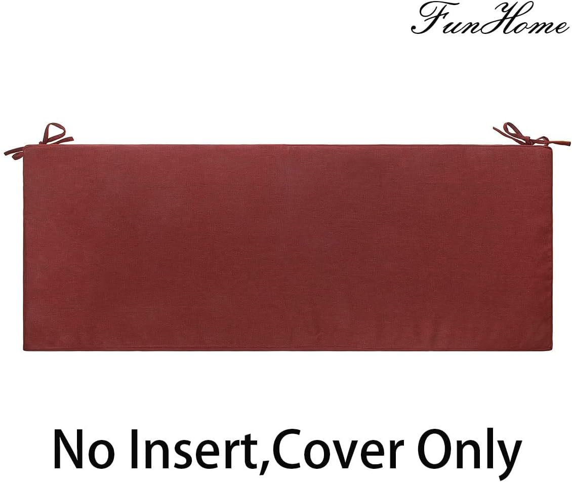 Fundas de cojín para bancosofá de exterior de 54 x 18 x 3 pulgadas para muebles de patio, fundas de cojín de repuesto para sillas de asiento, sofá,
