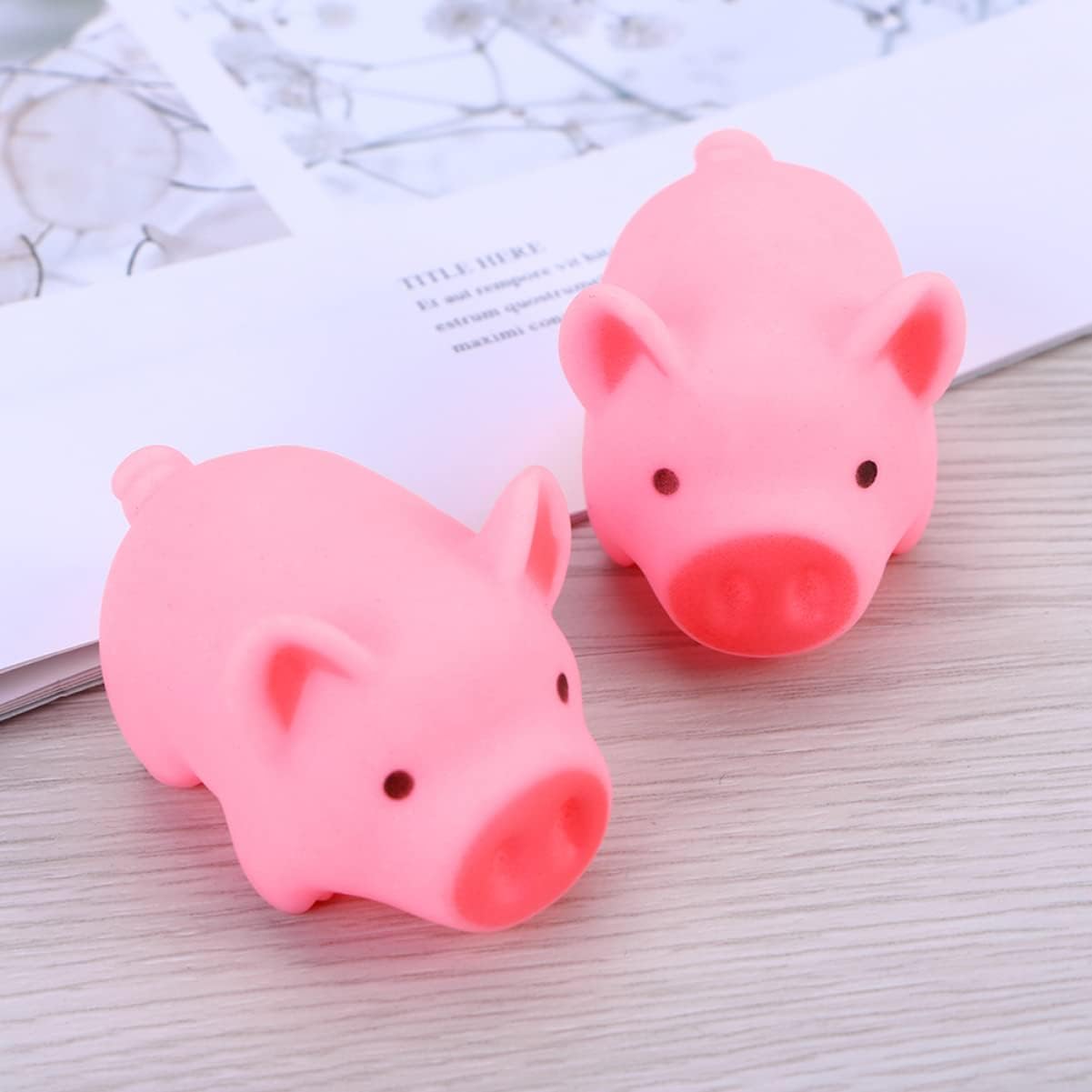 TOYANDONA 20pcs Mini Squeaky Pig Perro Juguete Chirriante Cerdo Juguete De Goma Perro Juguete Cerdo De Juguete De Cerdo